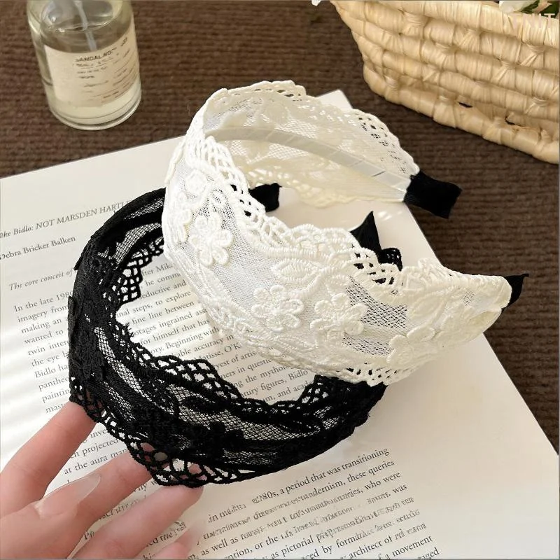 Neue Niedliche Elegante Weiße Spitzen-Haarbänder Stirnband für Frauen und Kinder Scrunchies Haarreif Haarschmuck Kopfschmuck Ornament