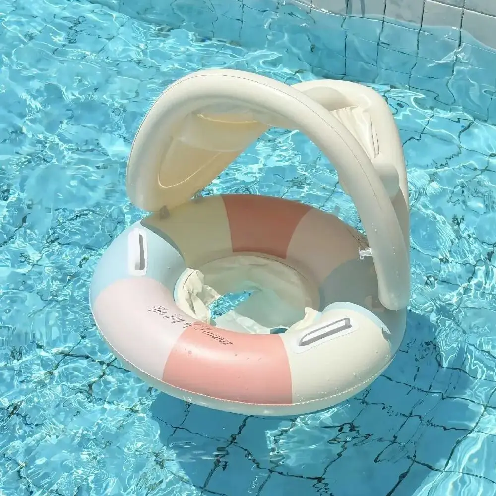 أزياء PVC السباحة الدائري الطفو الكبير مع ظلة السباحة مقعد حلقة نفخ الشمس حماية تعويم السباحة دائرة بركة #2