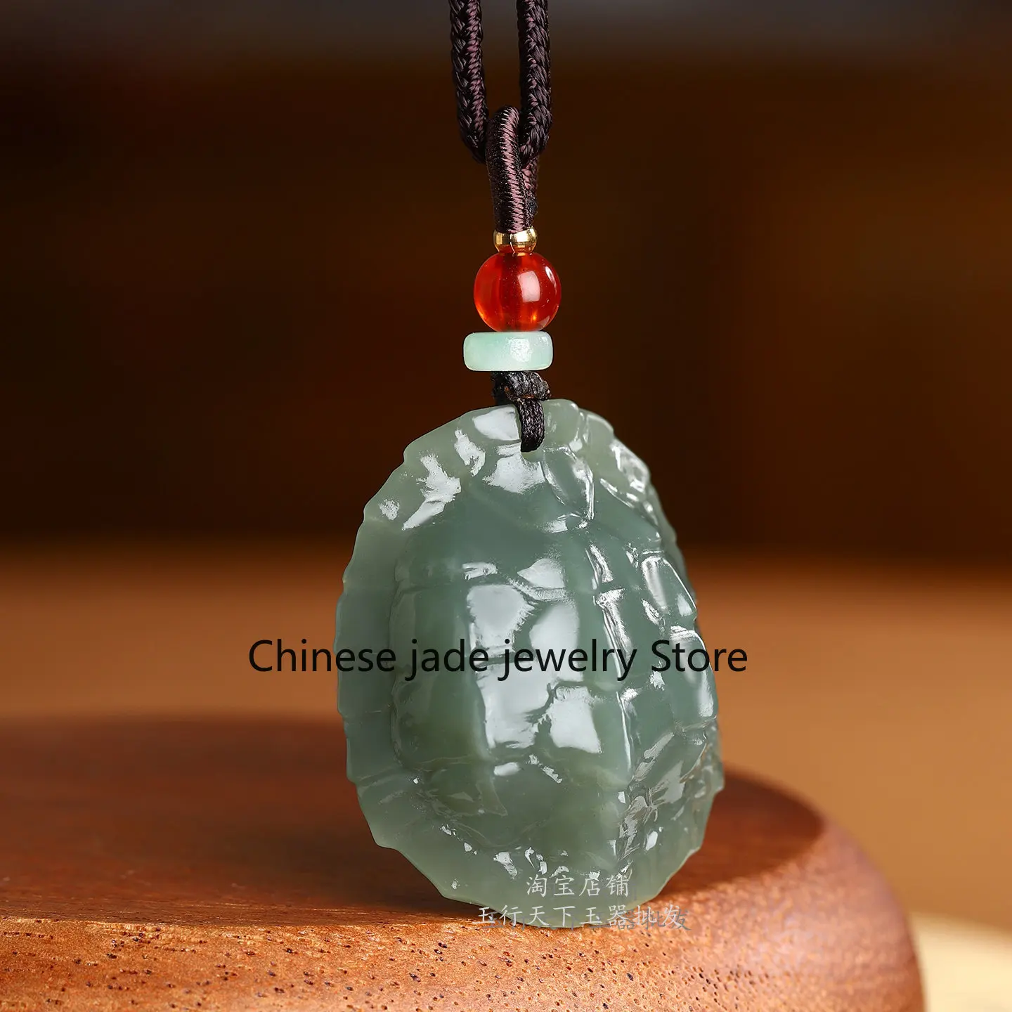 Natural genuine Hetian jade, rich Jiaxia jade pendant, Qinghai material tortoise shell jade pendant, men's and women's jade ston