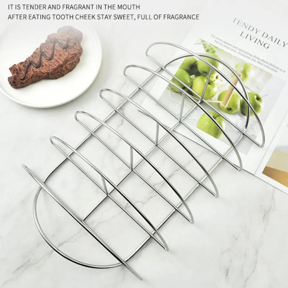 Barbecue Rib Rack Voor Rokers, Voor Grote Groene Eieren En Kamado Joe Roker Of Groter Barbecue Rek, voor Houtskool Barbecue