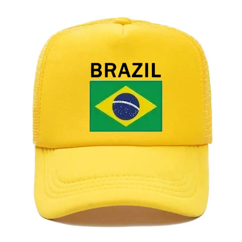 Brazil Trucker Caps Men Brazil Hat Baseball Cap Cool Summer Unisex Mesh Net Caps snapback cap cap for women