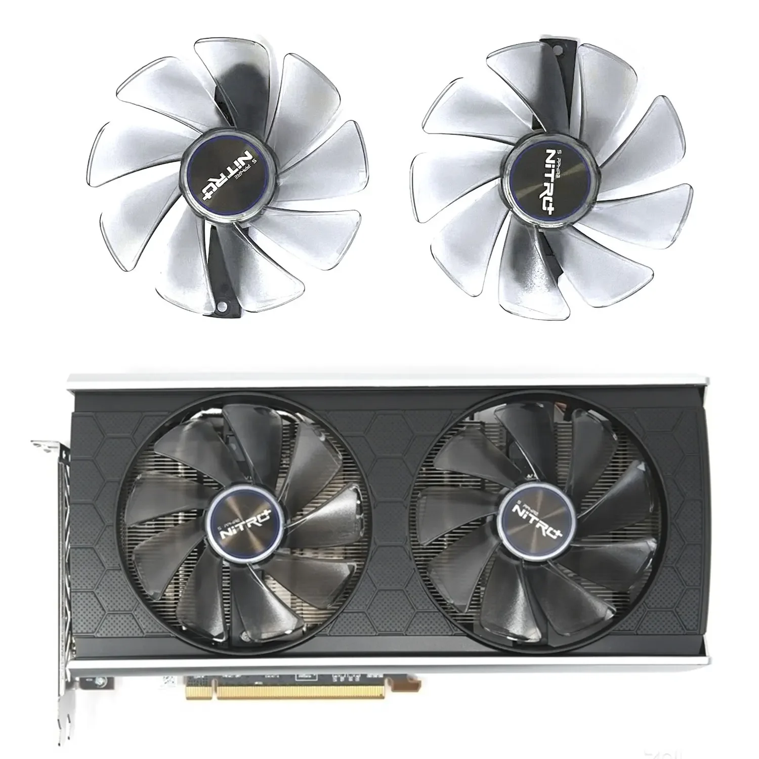 

2FAN 95MM 6PIN FD10015M12D RX5500XT GPU Fan for Sapphire RX 5500 XT 8G D6 Ultra Platinum Aurora Special Edition