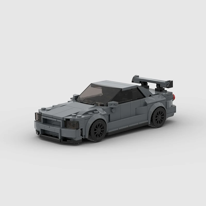 Hot MOC Skyline GT-R R34 Speed City Car Champion Racer Supercar Fast & Furious Building Blocks Brick Racing Technique Kid Toys