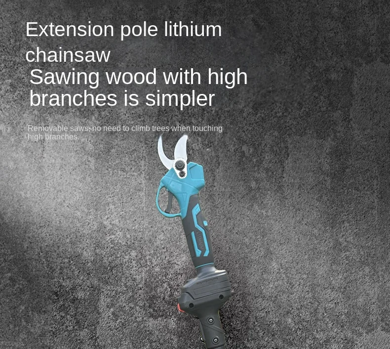 6-Inch Electric Chain Saw, 2.5cm Electric Pruning Shears, 1.7m Telescopic Extension Rod Asta Telescopica Per Potatura A Batteria