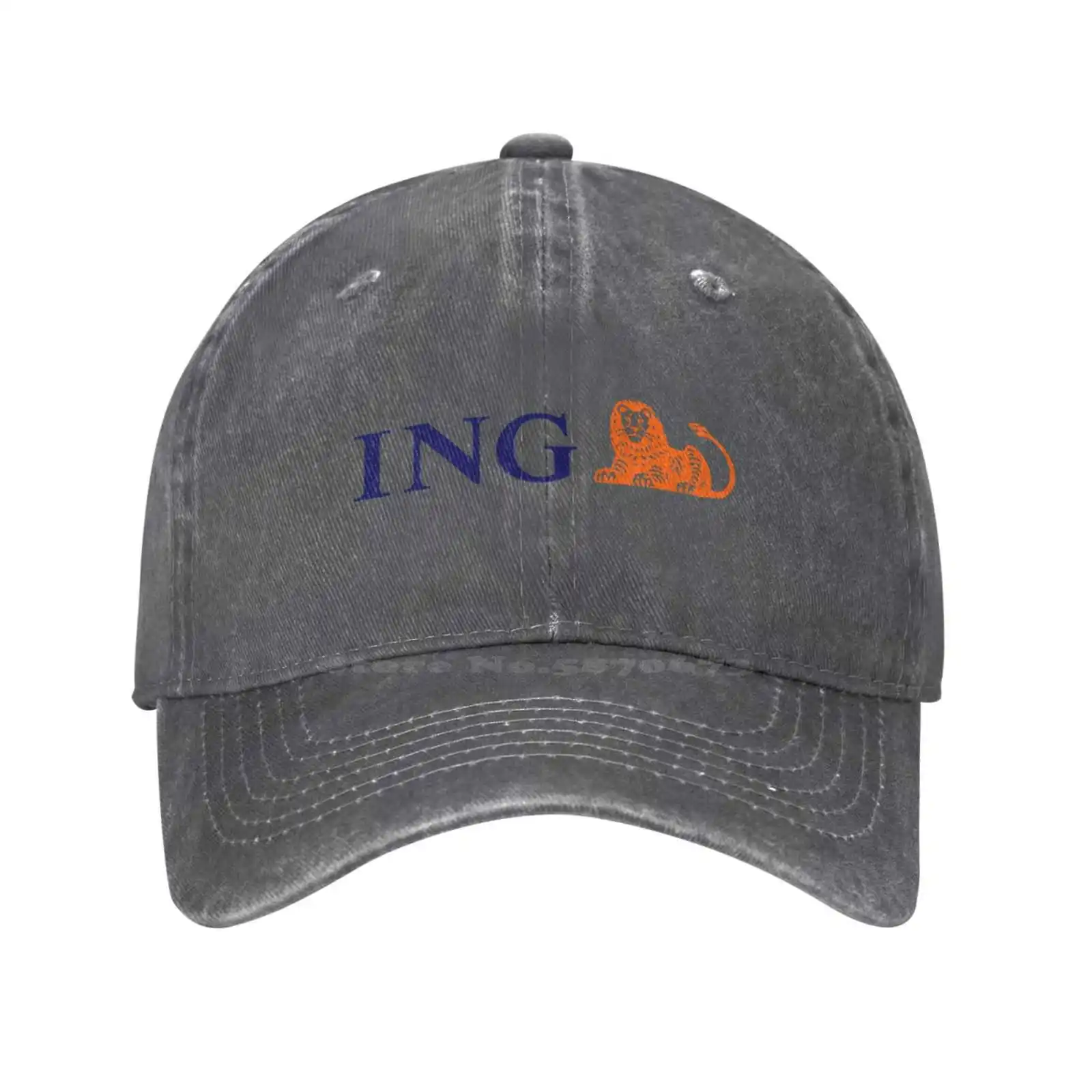 Casquette en denim avec logo ING, chapeau de baseball, qualité