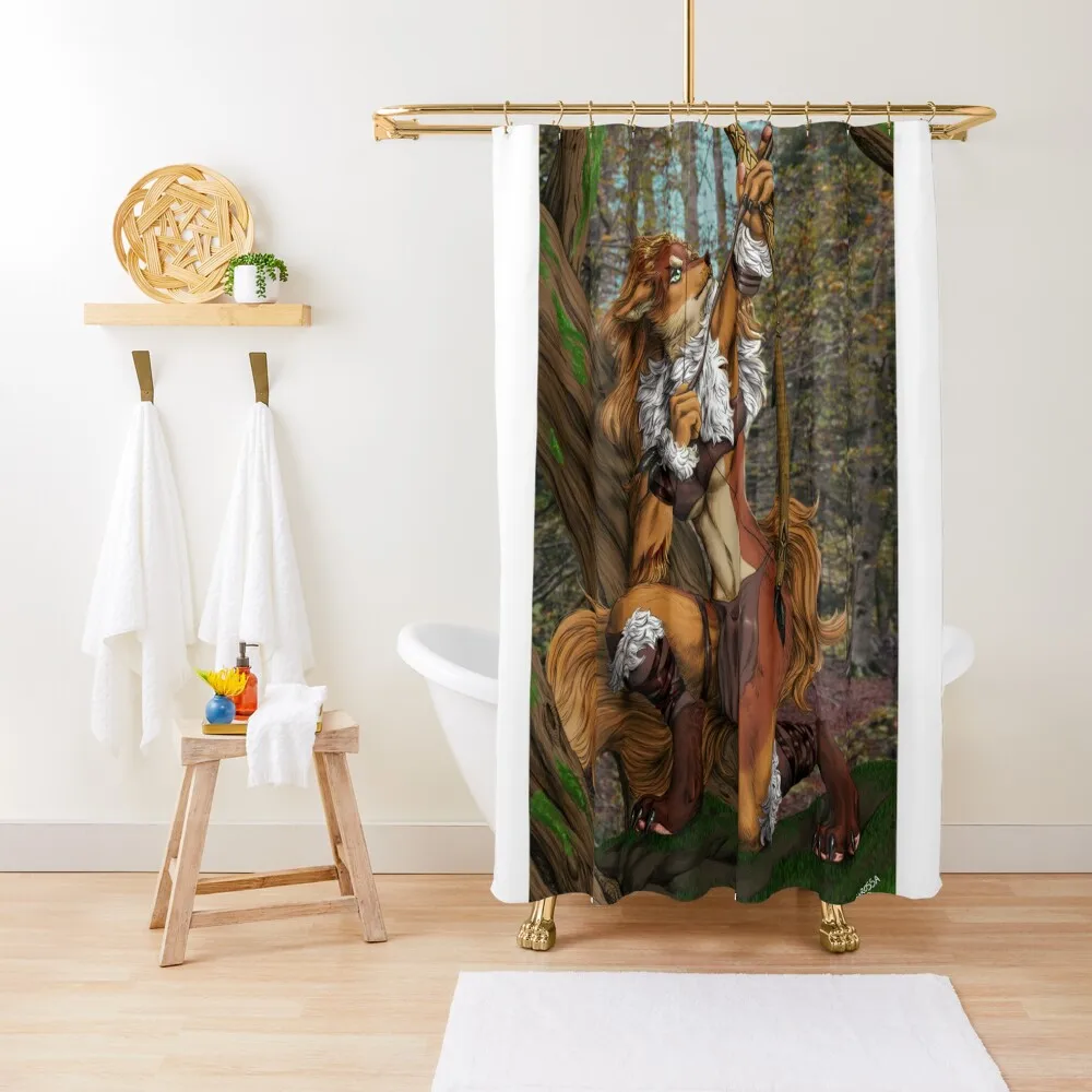 

The huntress with the bow Shower Curtain Shower For Bathroom Waterproof Fabric Shower Anti-Mold Waterproof Curtain