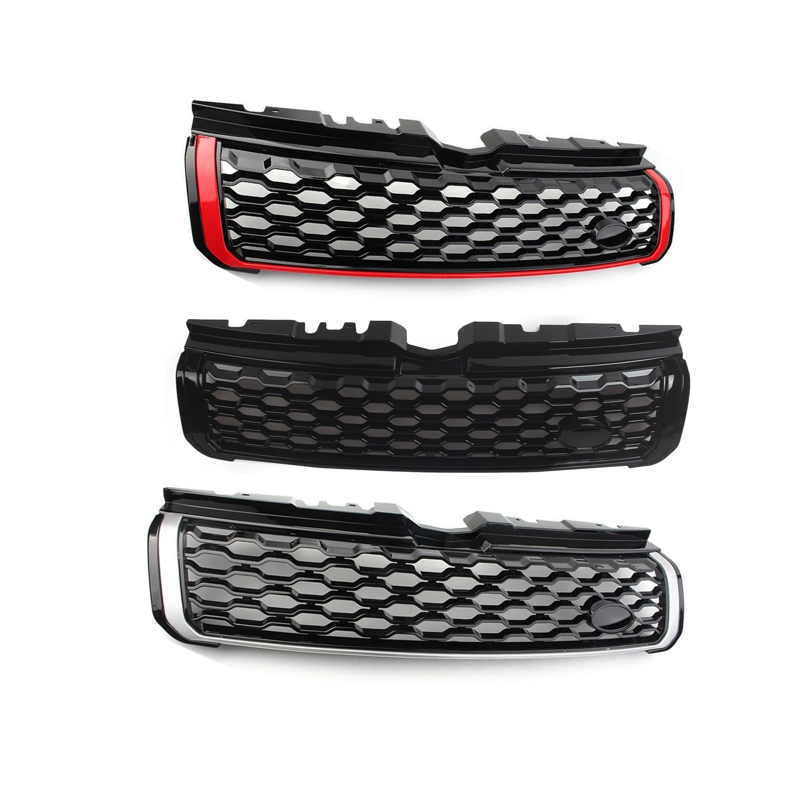 Car Racing Grille Front Bumper Hood Grills Radiator Mesh Grid Auto Accessories For Land Rover Range Rover Evoque 2010-2018