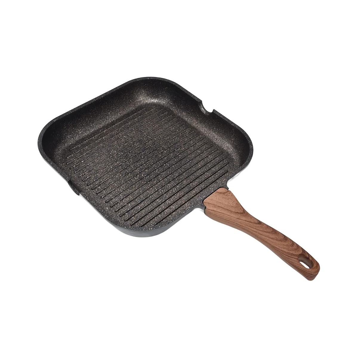 Grill Pan for Stove Tops, Induction Pan Aluminum Induction Steak Bacon Pan Frying Pan for Gas, Ceramic,24cm