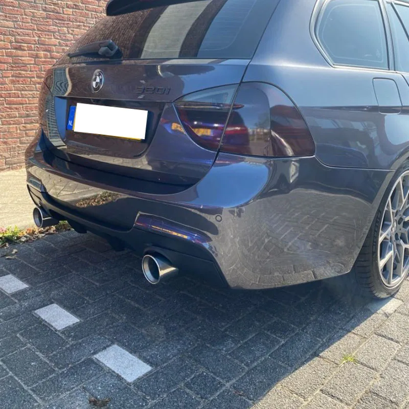 304 tłumik ze stali węglowej ze stali nierdzewnej podwójny końcówka do rury wydechowej do BMW E90 E92 318i 320i 325i MP MT body kit w 2006-2016