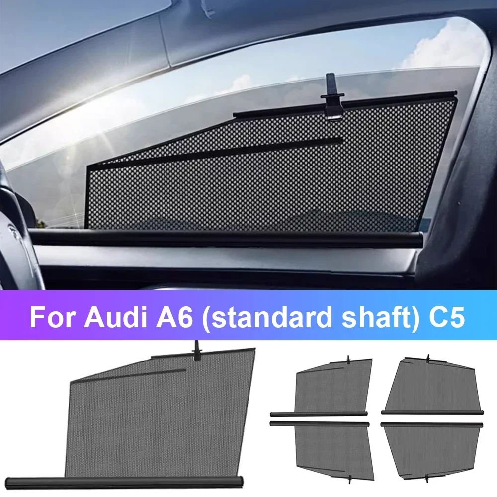 Car Lifting Window Sunshade For Audi A6 (standard shaft) C5  Customizable Car SunShade Front Rear Window Sun protection Parts