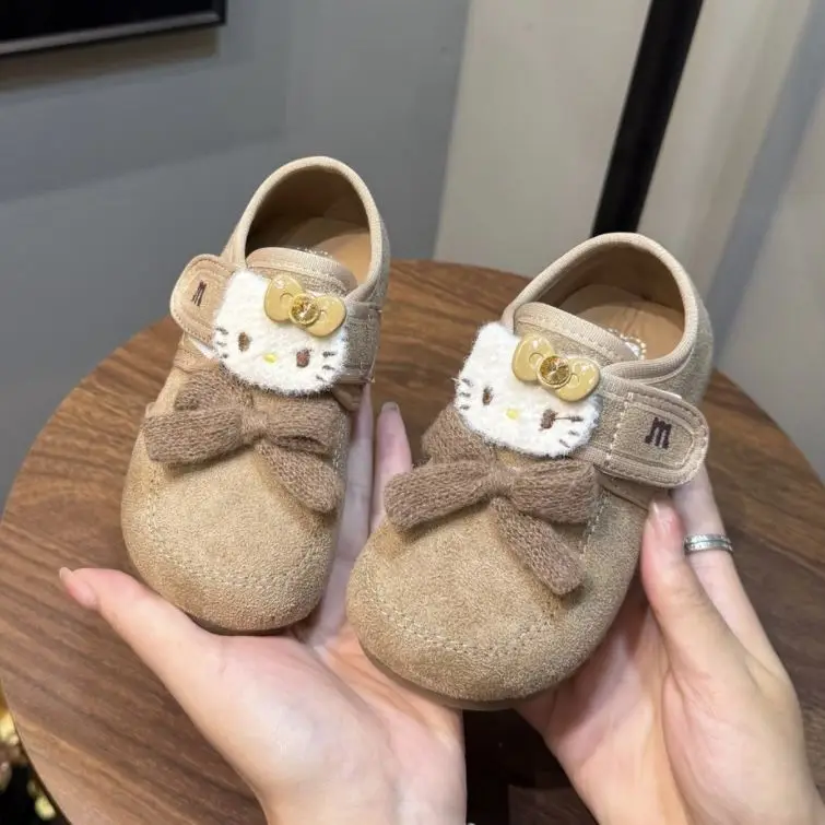 

Sanrio Hello Kitty My Melody Детские кроссовки Сапоги для девочек Детская обувь Повседневная обувь с героями мультфильмов Детская хлопковая обувь принцессы Короткие сапоги