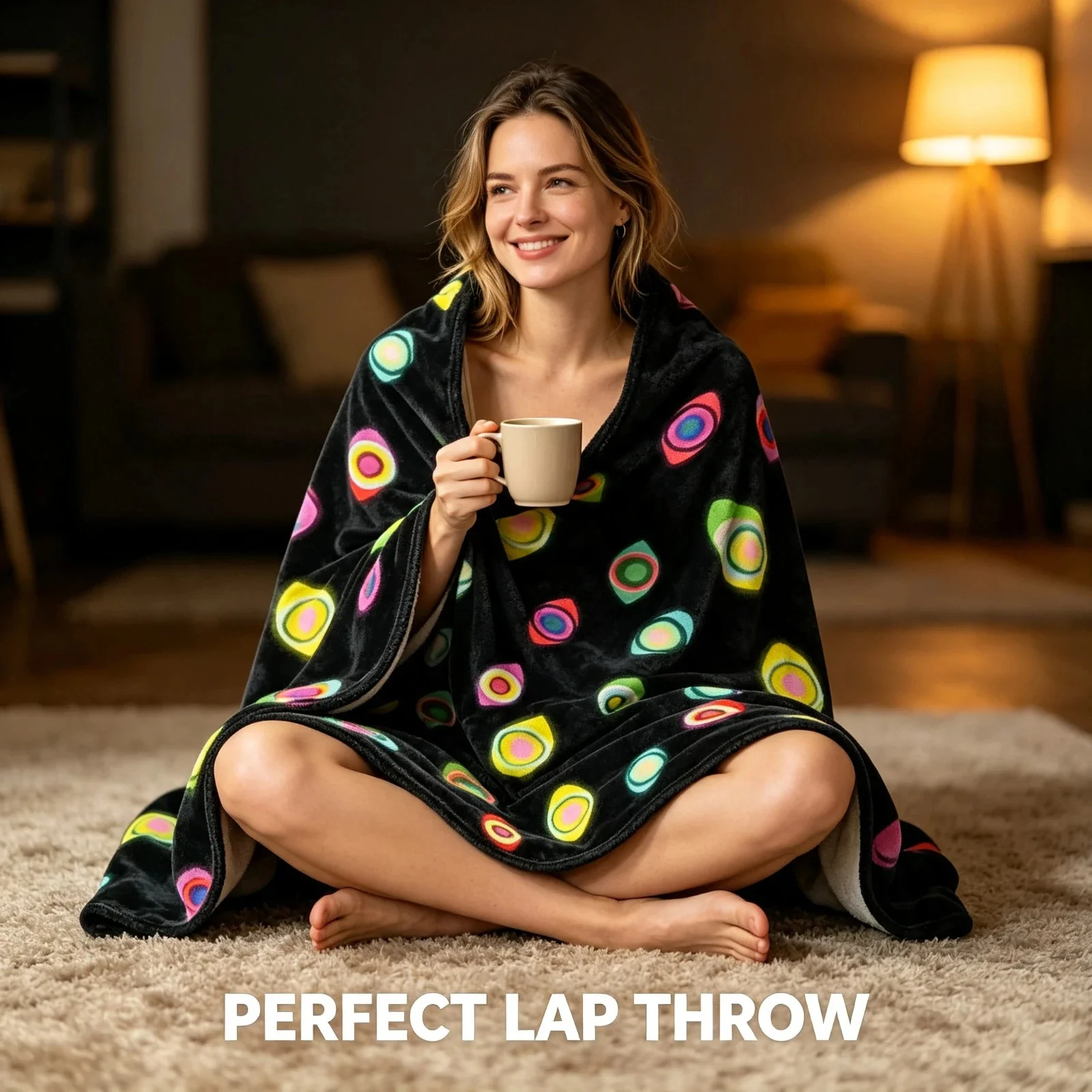 Colorful Eyes Print Blanket Amazing Digitaled Circused Colorful Flannel Blanket Soft Warm Air Conditioning Throw For Sofa Bed