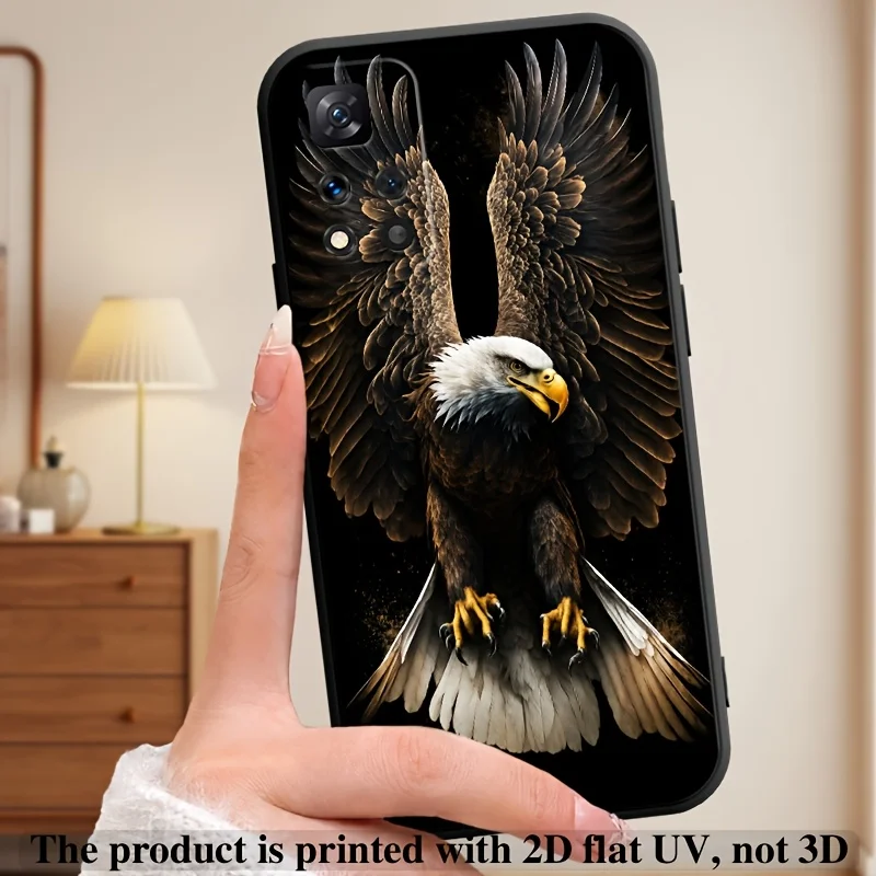 Eagle-pattern soft rubber phone case for Redmi Note 15 14 13 12 11 PRO 5G 4G soft protective cover view 5