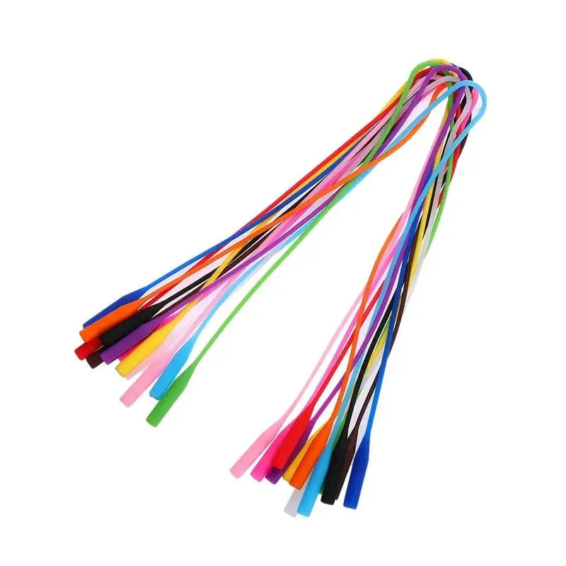 1-4pcs Silicone Eyeglasses Straps Candy Color Elastic Reading Glasses Chain Sports Cord Holder Sunglasses Anti Slip String Ropes