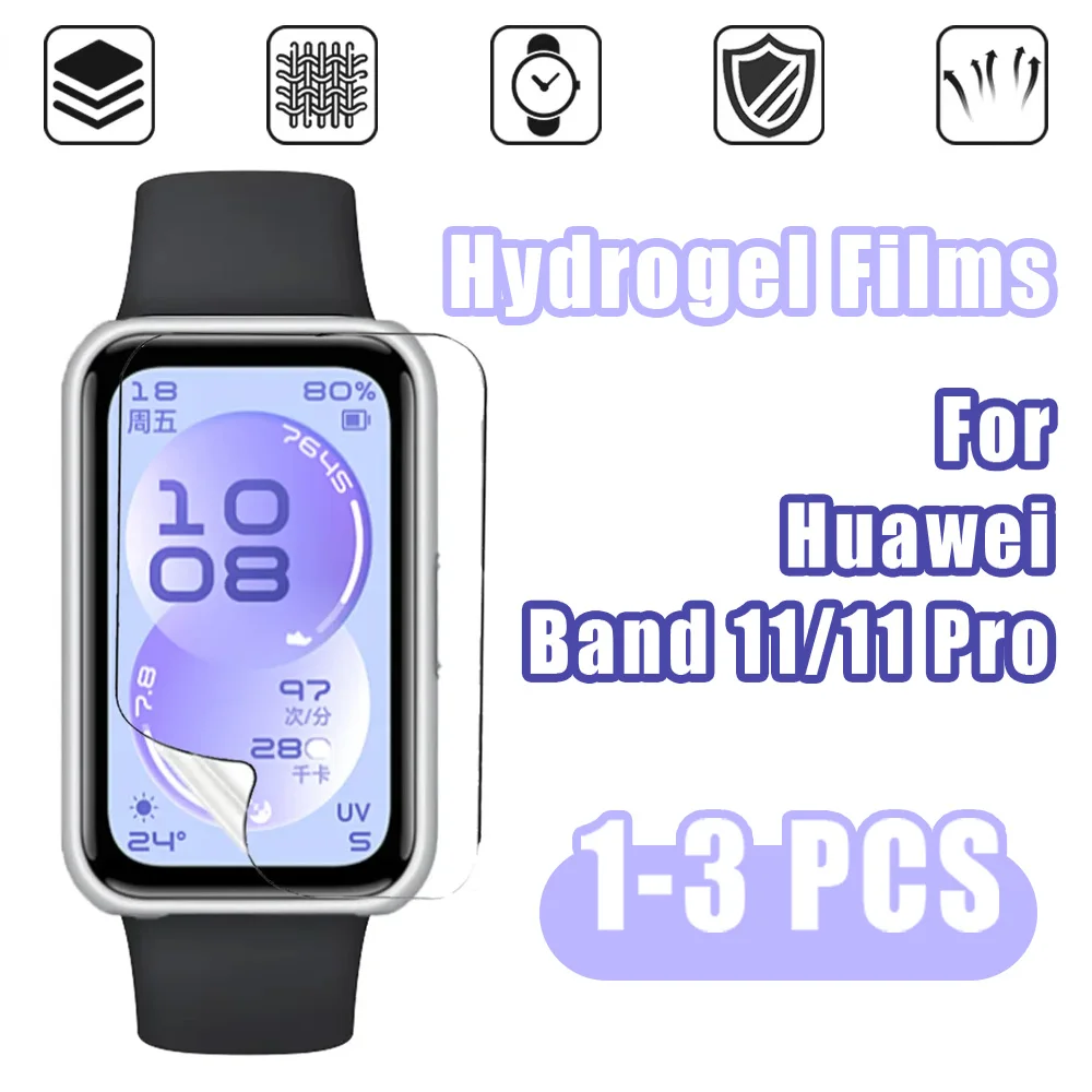 Hydrogel Films For Huawei Band 11/11 Pro Smartband Accessories Soft TPU Screen Clean Film Anti Scratch For Huawei Band 11/11 Pro