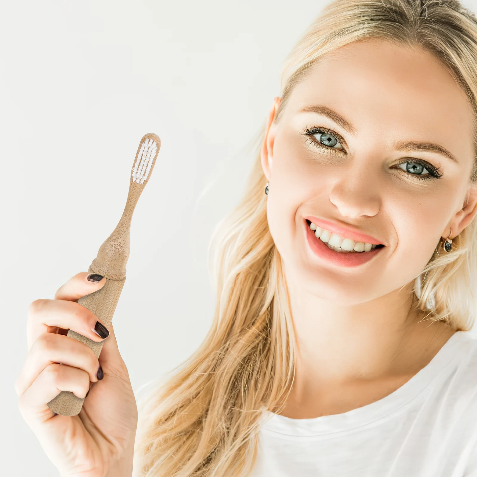 Cepillo de dientes plegable de bambú, cerdas suaves portátiles de viaje, agarre cómodo, cepillo de dientes para adultos, cepillo de dientes de bambú portátil,