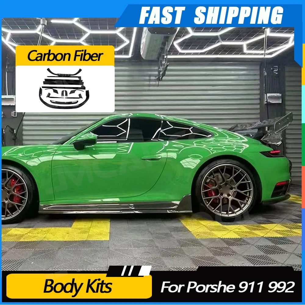 

JMCARCOOL Carbon Fiber Wide Body Kits For Porshe 911 992 Sports 2019-2025 Front Rear Lip Side Skirts Extension Car Accessories