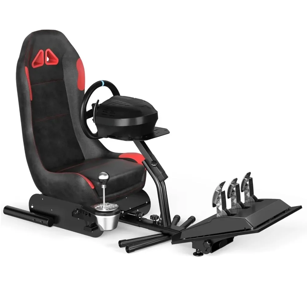 Racing Simulator Cockpit Steering Wheel Stand with Seat Gaming Chair Sim Racing Cockpit for G29 G920 G923 G27 G25 T248X