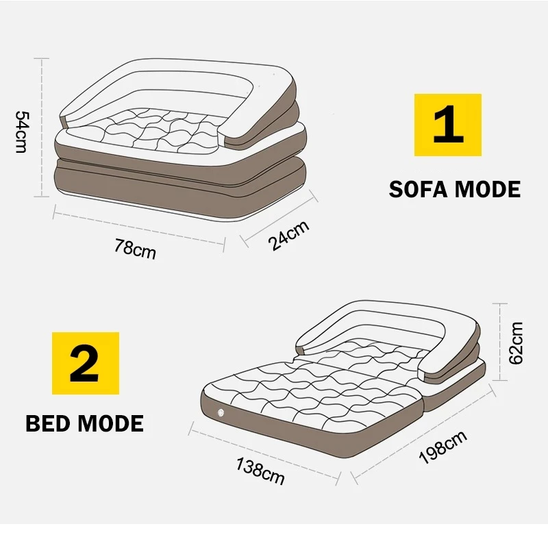 เตียงโซฟาเป่าลมพีวีซีเป่าลมขนาดเดี่ยว tempat tidur tiup ที่นอนเป่าลมขนาดเท่านก