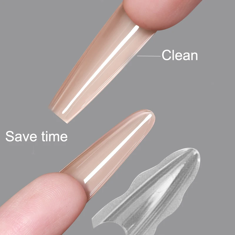 แบบฟอร์มต่อเล็บ New NAIL Sandwich แบบคู่ รูปทรงวงรี สำหรับต่อเล็บแบบยาว 180/240 ชิ้น รูปทรงโลงศพ/อัลมอนด์ สำหรับต่อเล็บด้านบน/ด้านล่าง เพื่อการต่อเล็บอย่างรวดเร็ว