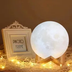 LED Night Light 3d Printing Moonlight 8 cm Bedroom Decoration Moonlight Children Christmas New Year Gift Decor Lighting Atmosphe