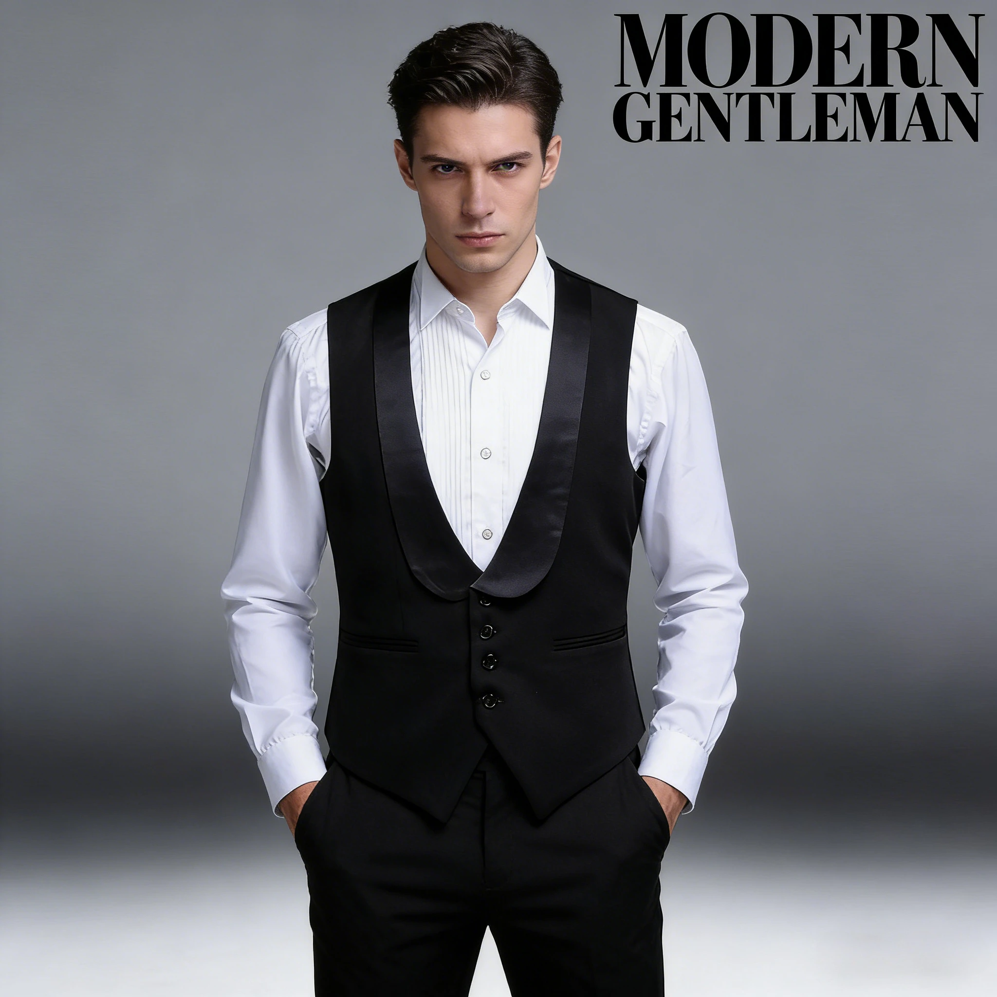 

Мужской жилет с шалевым воротником для выступлений, формальный жилет для ведущих, сценических выступлений, вечеринок, костюмный аксессуар