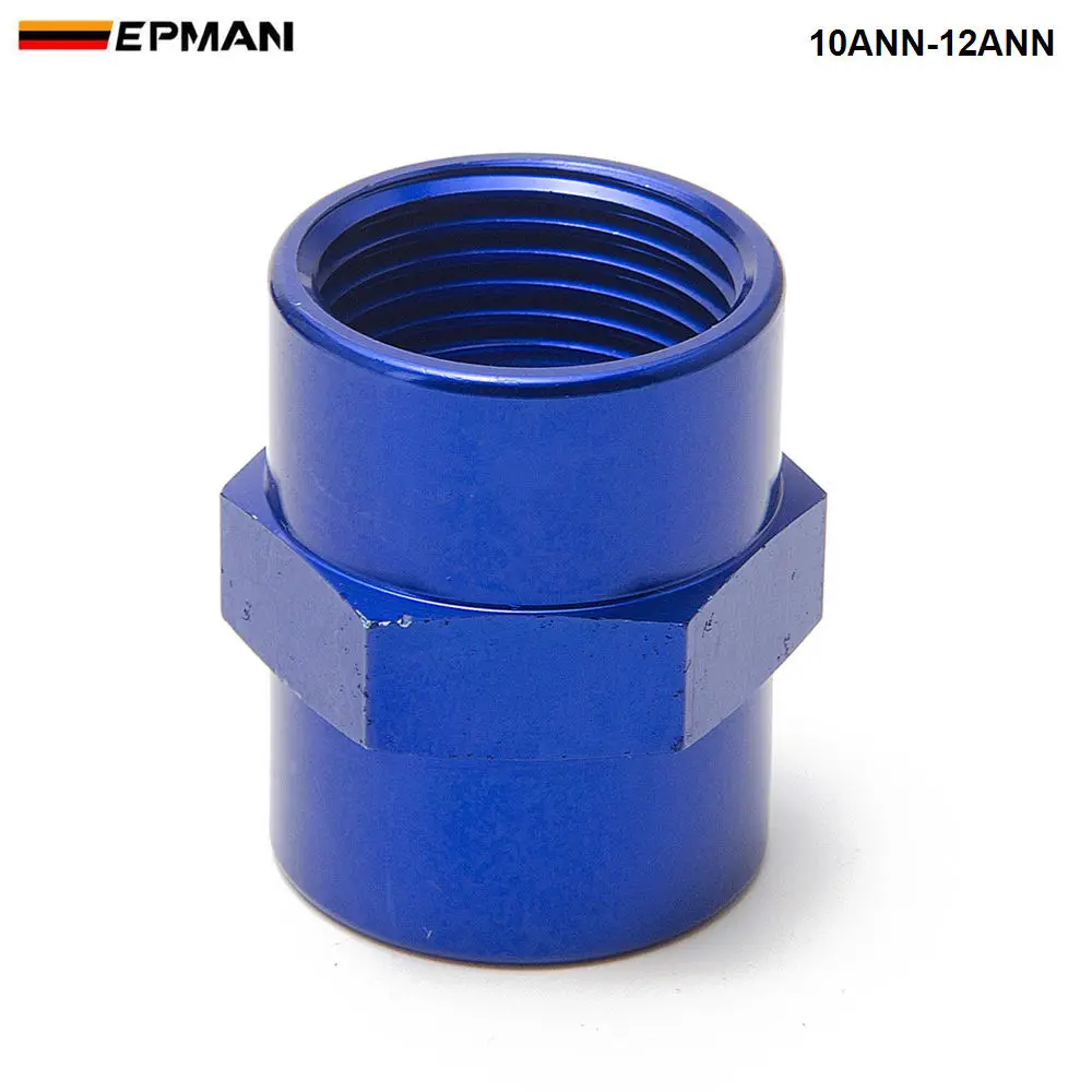 10PCS/LOT Fitting Flare Reducer Female -12 AN to Female -10 Blue Flare Reducers Alloy Fitting 10ANN-12ANN