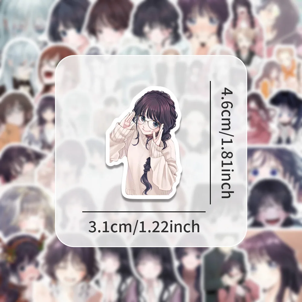 60 قطعة شخصية أنيمي الكرتون Kaoruko Waguri الكتابة على الجدران ملصقات الشارات لأجهزة الكمبيوتر المحمول الثلاجة دفتر الهاتف DIY بها بنفسك الديكور المشجعين هدية