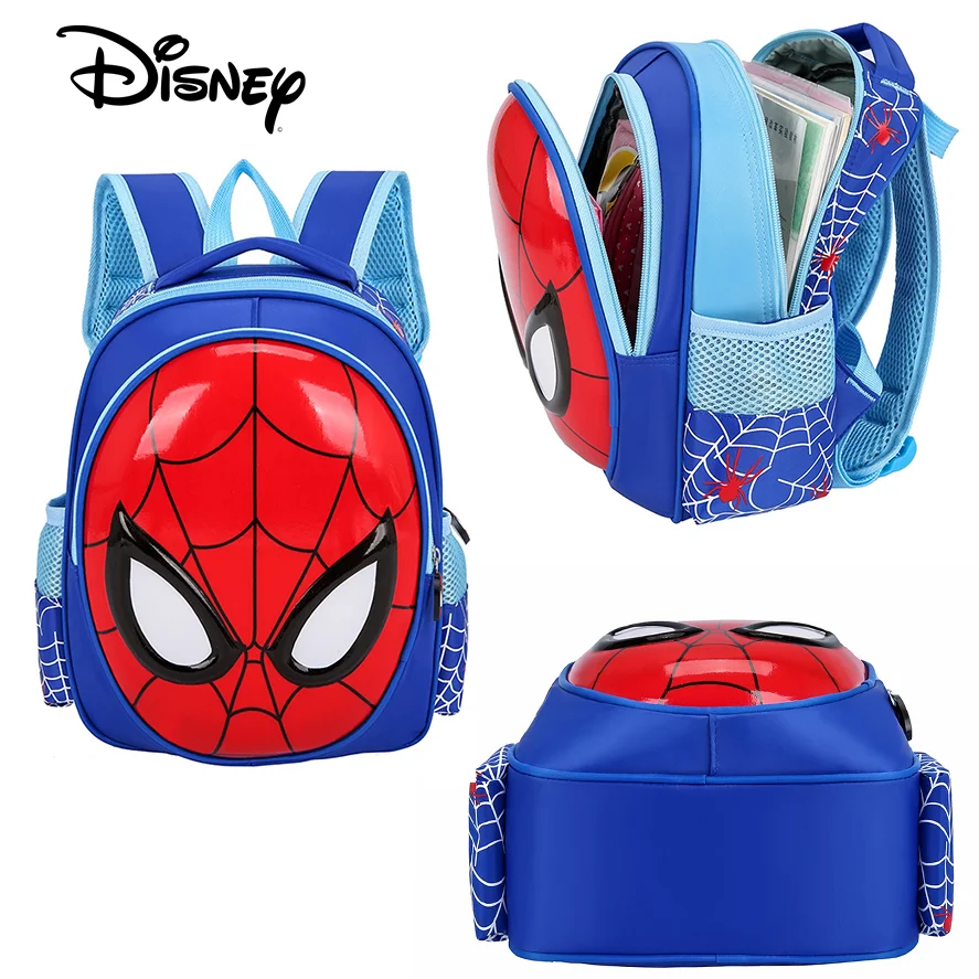 Disney Heroes Children‘s Backpack Anime Spider Prints Boys Schoolbag Kids Hard Shell Bag Cool Prints Travel Bag Satchel Gifts