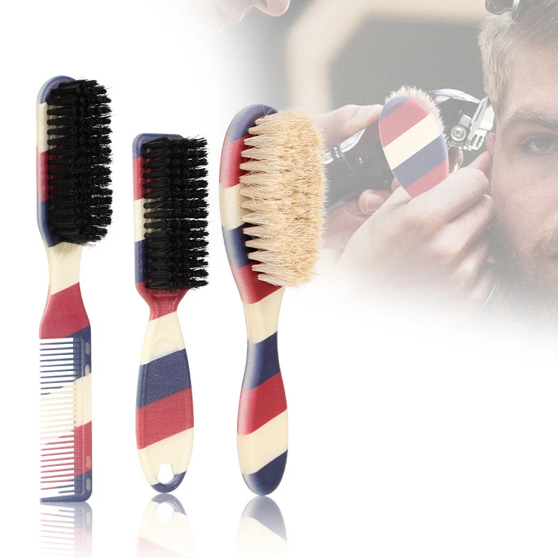 Double-sided Professional Barber Neck Brush Comb Shaving Beard Salon Carving Duster Cleaning Brush Hair Cutting Comb