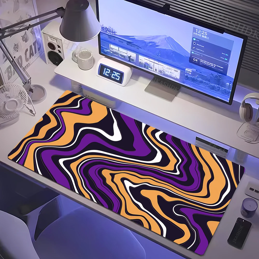 XXL Strata Liquid Pink Desk Mat Large Gaming Mouse Pad Rubber Non-Slip Game Mouse Mat Computer Keyboard Mats Big Gamer Mousepad