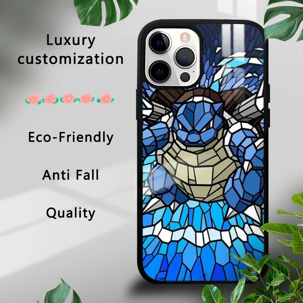 Broken Art Pokemon Phone Case For iPhone 15 14 13 12 11 Pro Xs Max Mini XR X 7 8 Plus Shockproof Luxury Mirror Hard Funda