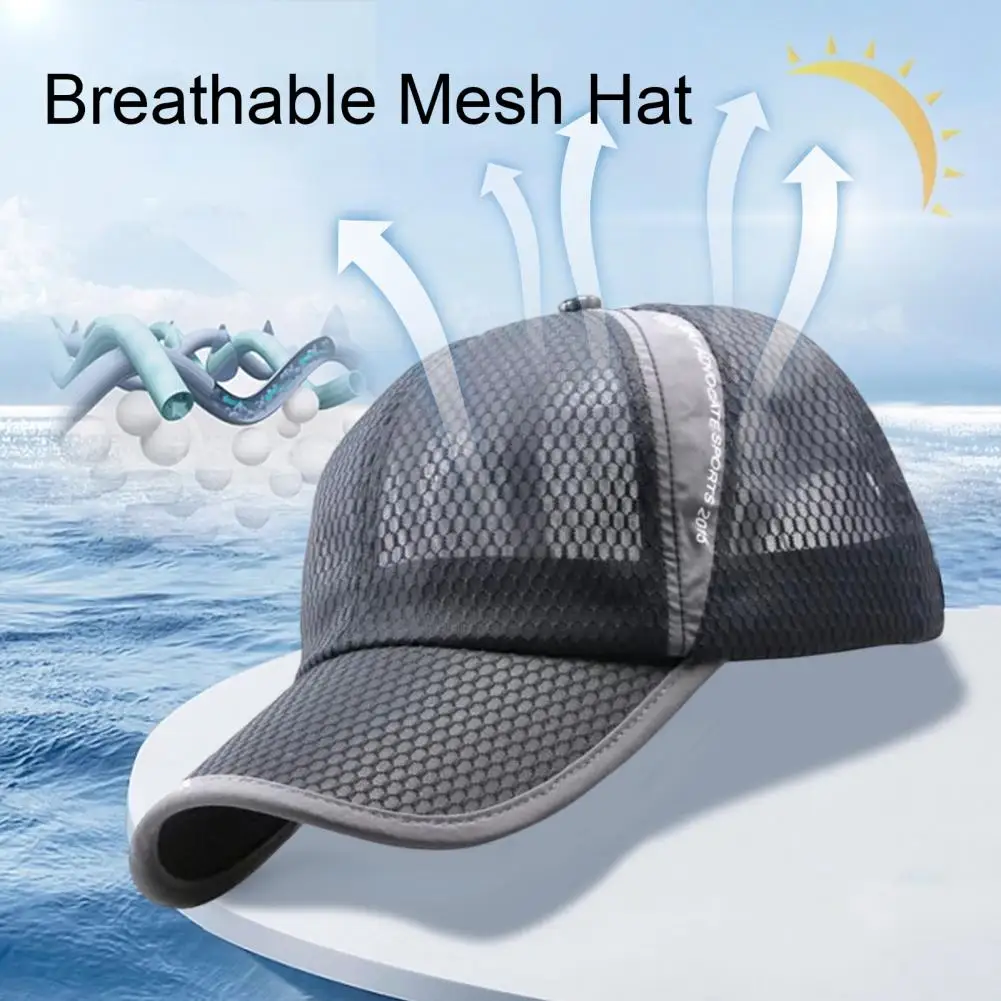 Hot Sale Unisex Cap Slight Curved Brim Style Trucker Hat Men & Women Casual Outdoor Breathable Summer Cap