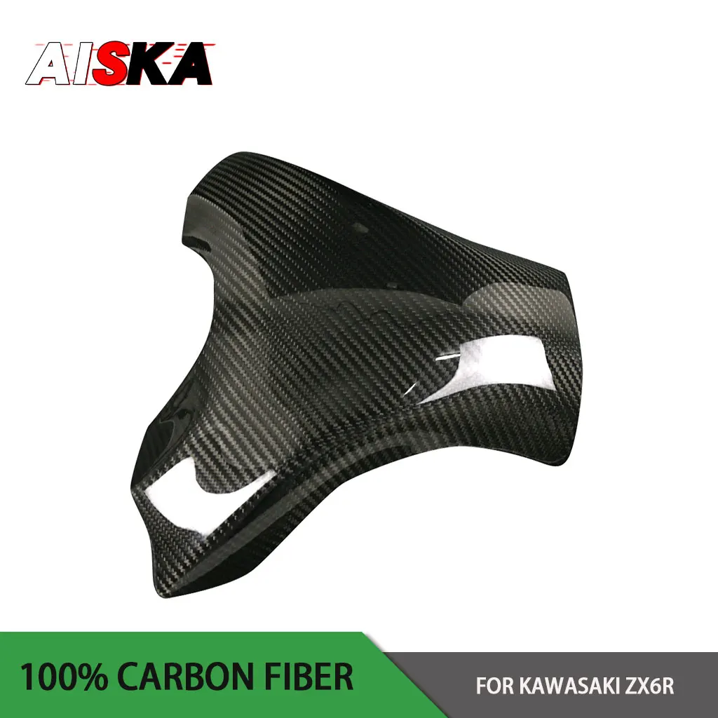 ZX6R Motorcycle Accessories Real Full Carbon Fiber Oil Fuel Gas Tank Cover Guard Protection For KAWASAKI Ninja ZX 6R 2019 - 2024