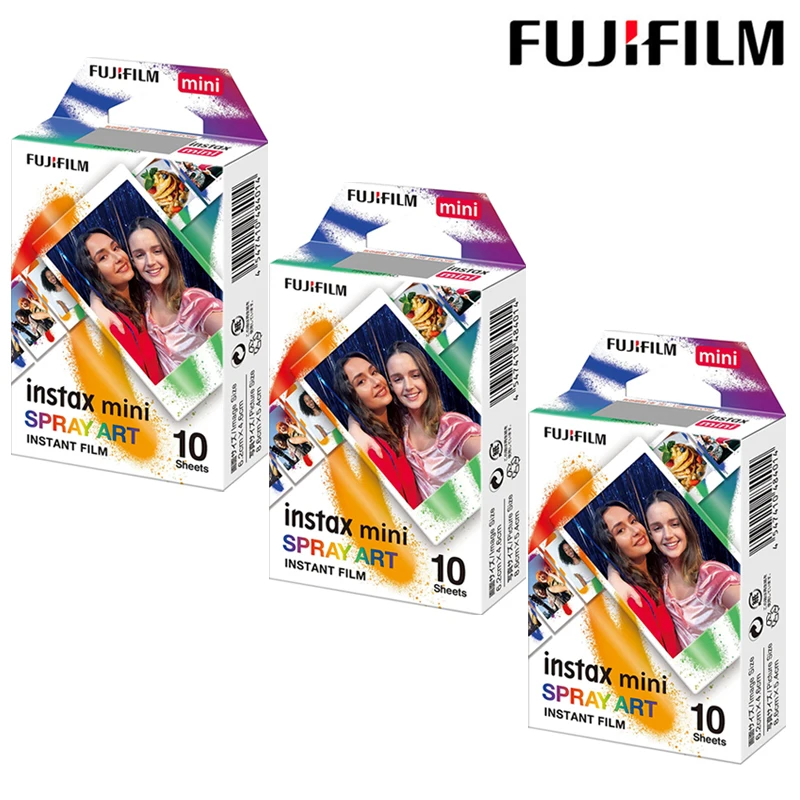 New Fujifilm Instax Mini Film Instax Mini 11 Spray Art Design Film For Fuji Mini 11 8 9 7s 25 26 70 90 Instant Camera SP-1 SP-2