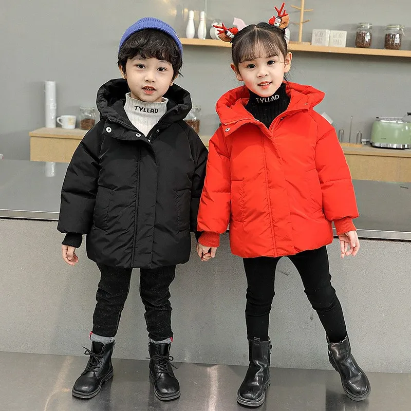 Boys and girls new thickened children's cotton-padded jacket 2024 children warm