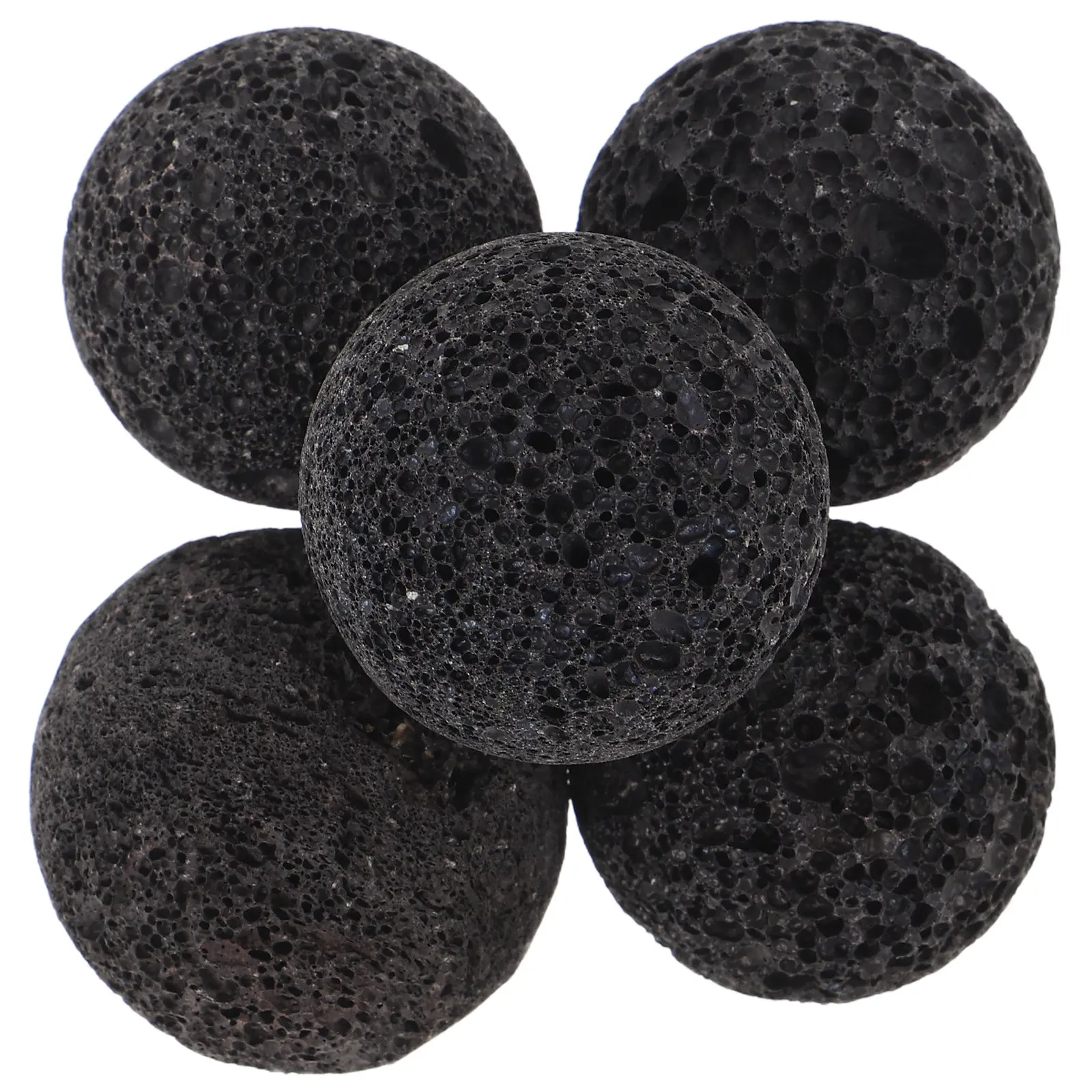 5Pcs Round Natural Volcanic Sauna Stones Steam Room Replacement Rocks Sauna Heater Stone Heating Set Steam Room Supplies