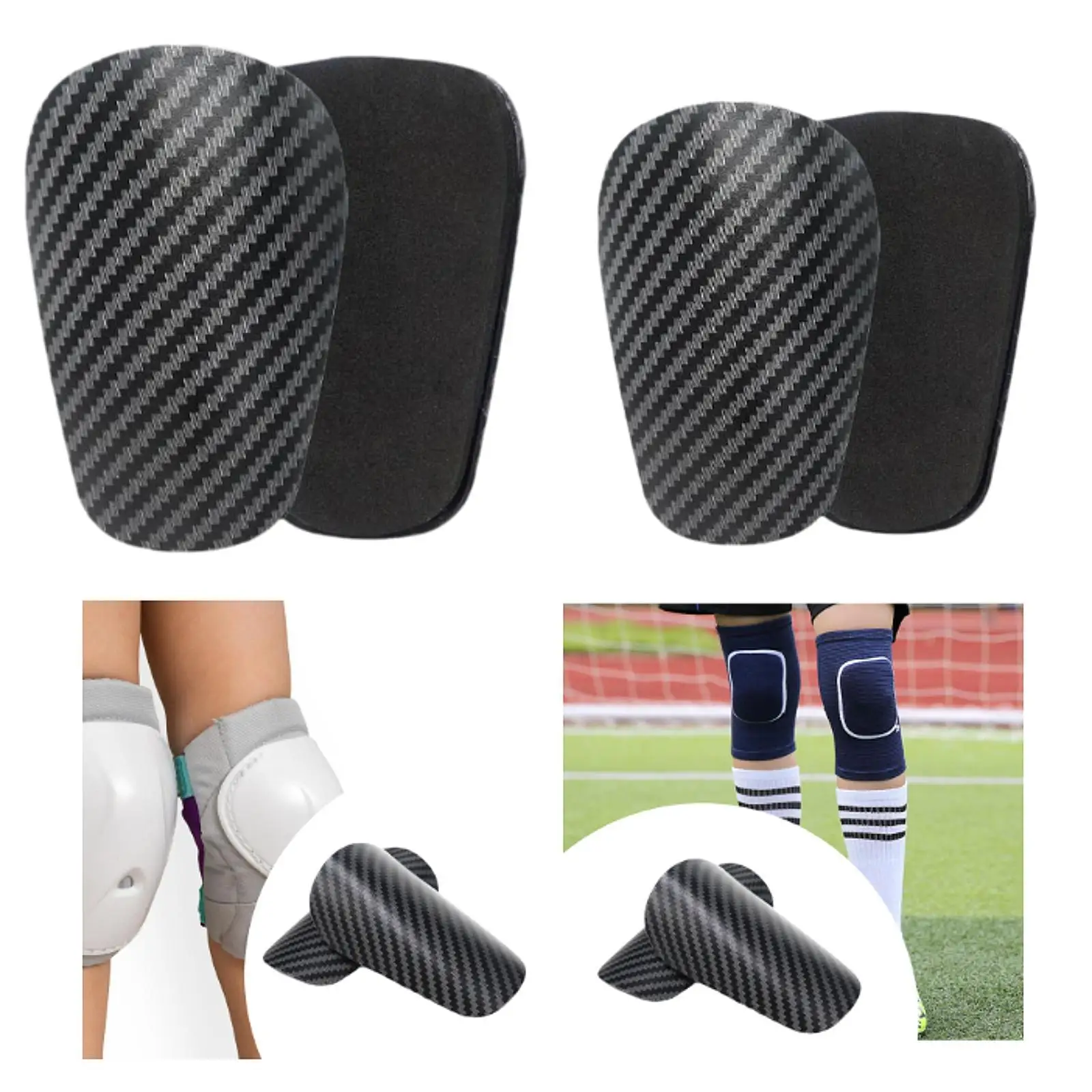 

2Pcs Soccer Shin Guards Sports Equipment Breathable Comfortable Lightweight Mini