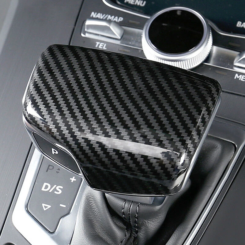 Car Gear Shift Knob Cover Trim Cap Accessories for Audi A4 A5 Q5 Q7 S4 S5 SQ5 2017 2018 2019 2020 2021 2022 Auto Interior Parts