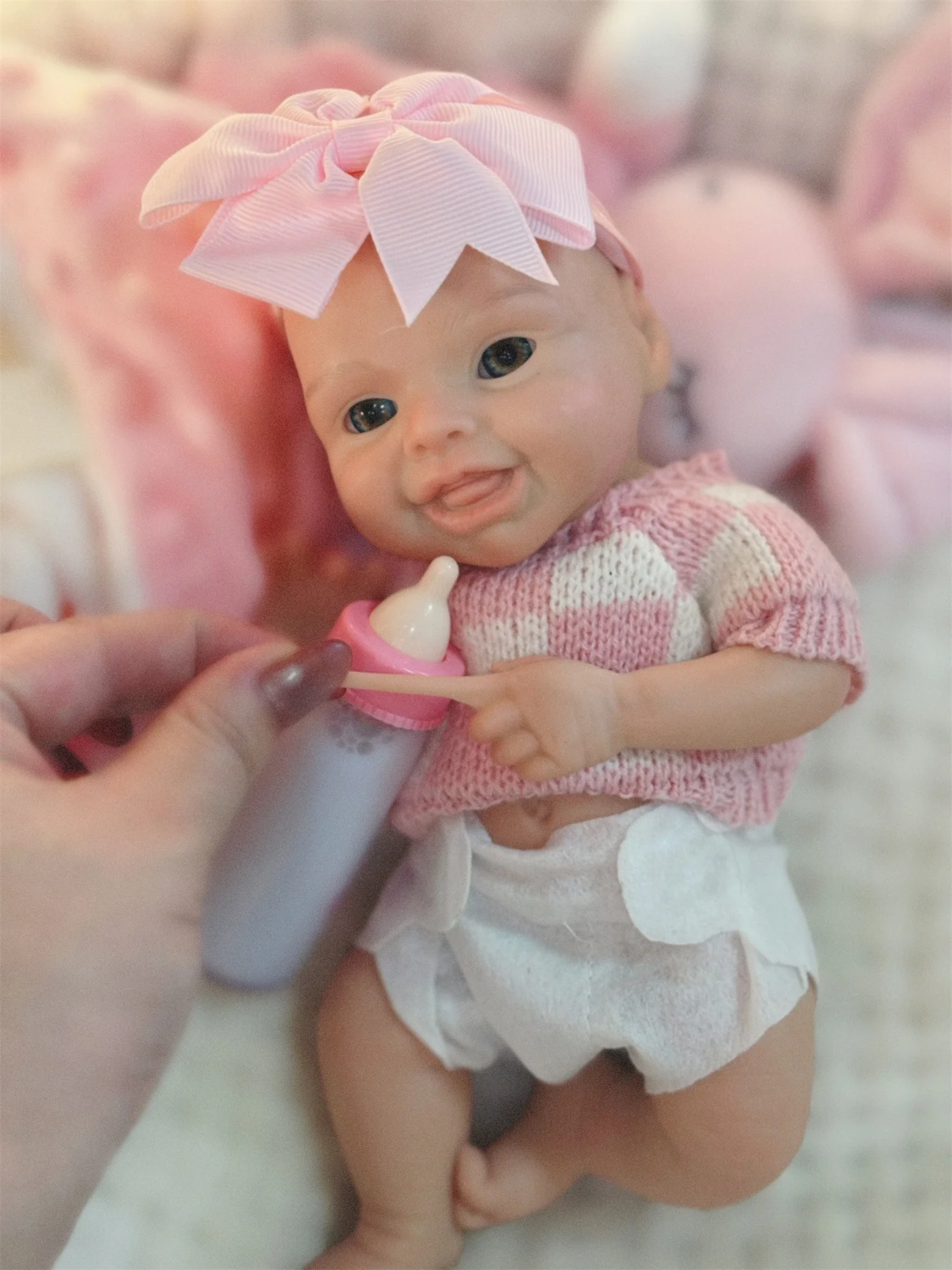 10 pollici Reborn Baby Doll Girl Mini Harper Full Body morbido solido silicone dipinto bambole appena nate giocattoli per regali di Natale per bambini