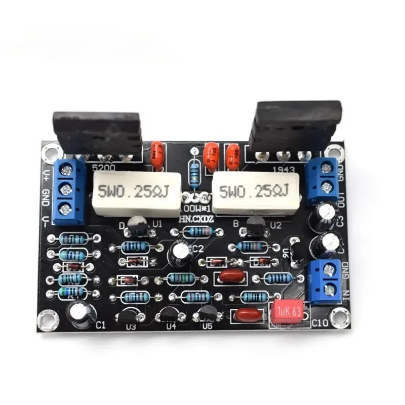 

100W 2SC5200+2SA1943 Audio Amplifier Board HIFI Mono Channel Amplifier Dual DC35V Speaker Home Theater DIY