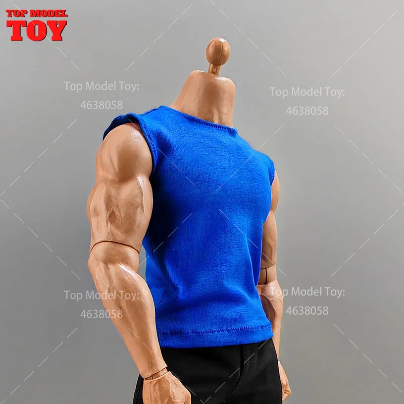 1/6 Scale Wide Shoulder Vest T-shirt Sportswear Clothes Model Fit 12'' Worldbox AT027 Male Soldier Action Figure Body Dolls Toys