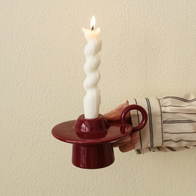 

Vintage UFO Candle Holder European High Foot Romantic Decor Table Centerpiece