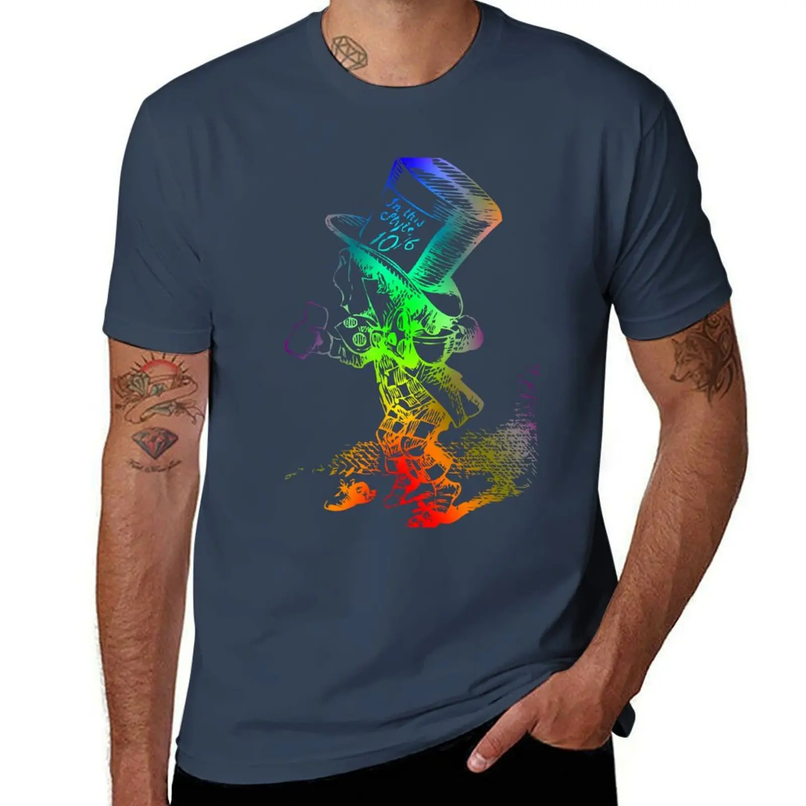 

Psychedelic Mad Hatter Trippy Alice T-Shirt oversizeds cheap stuff sublime summer shirt heavy weight t shirts for men