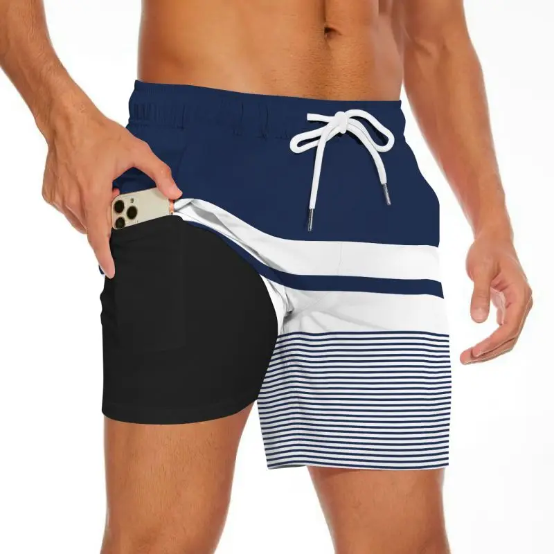 Men Printing Surf Board Pineapple Graphic Beach Shorts Pants Summer Hawaii Swimsuit Swim Cool Ice Trunks