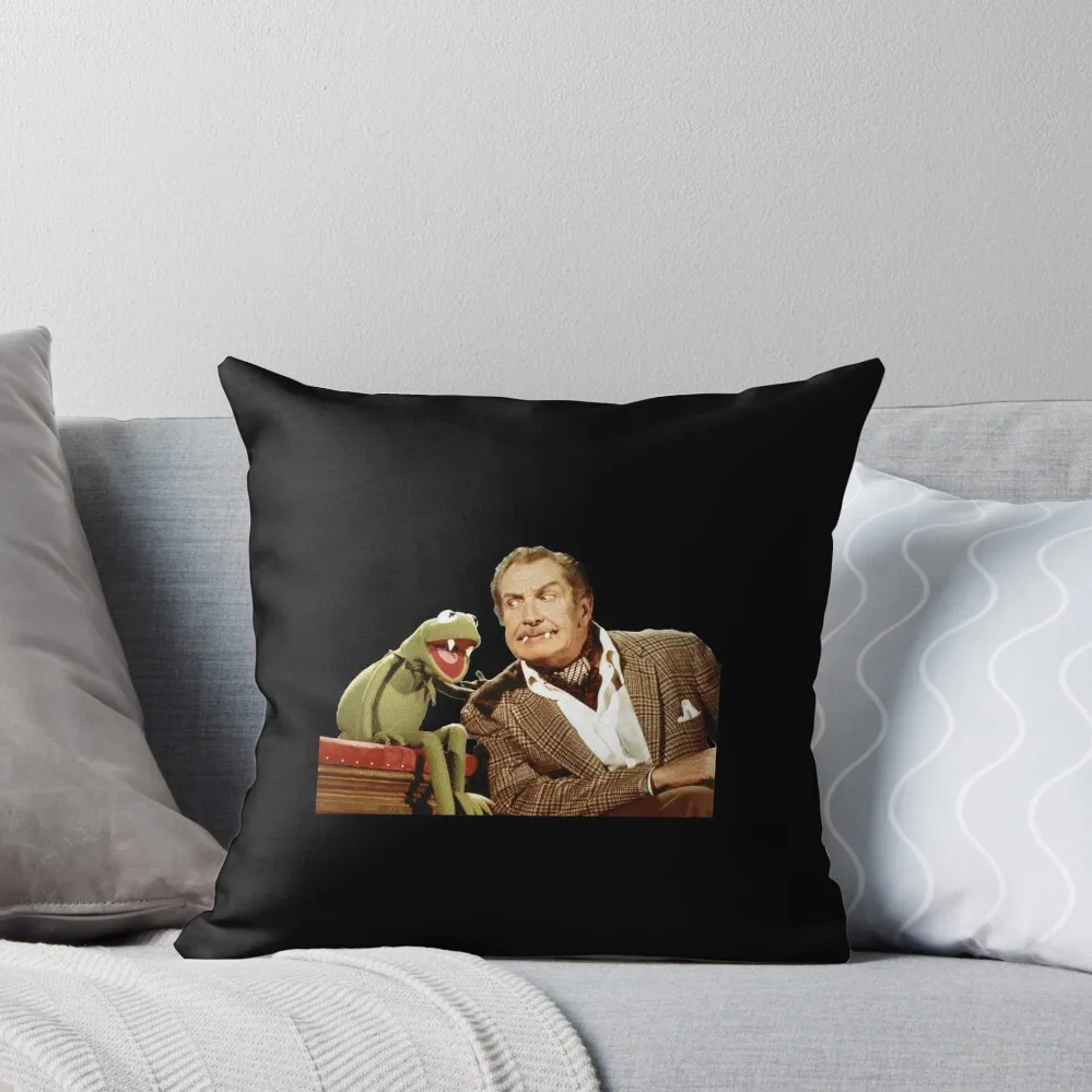 

Vincent Price & Kermit Throw Pillow Christmas Pillow Covers pillow cover christmas Cushion Cover Luxury