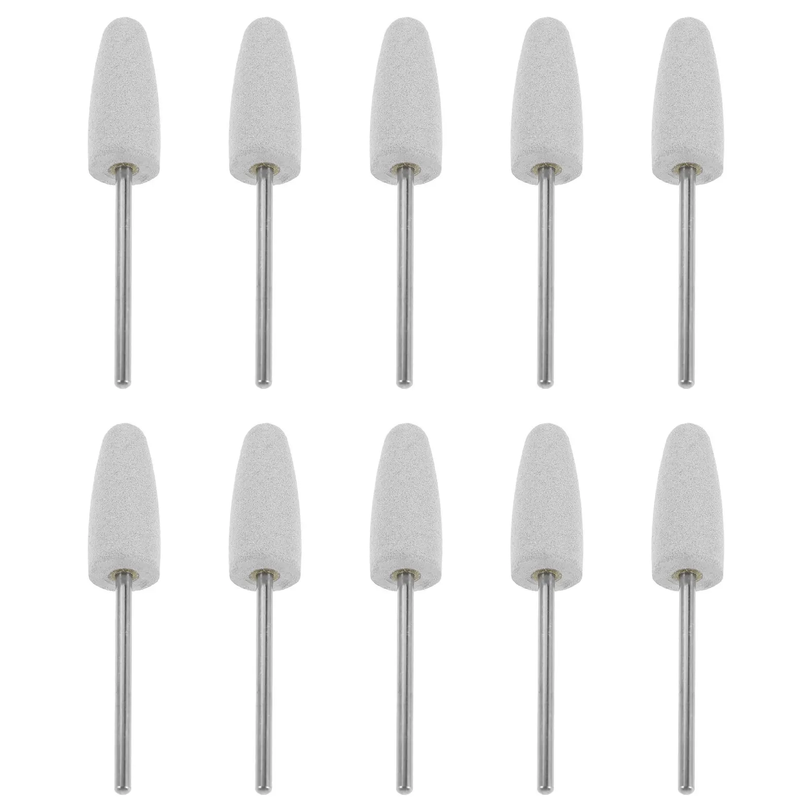 10-teiliges Nagelbohrer-Set, Silikonkautschuk-Polierer für die Nagelhautentfernung mit glatter Oberfläche, russische japanische Maniküre