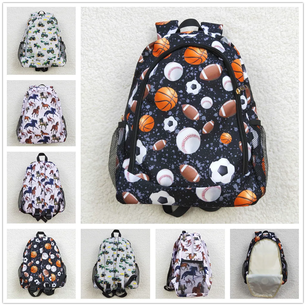 

2023 New Design Wholesale Zipper Pockets Boutique Kids School Bags Children Backpacks For Boys