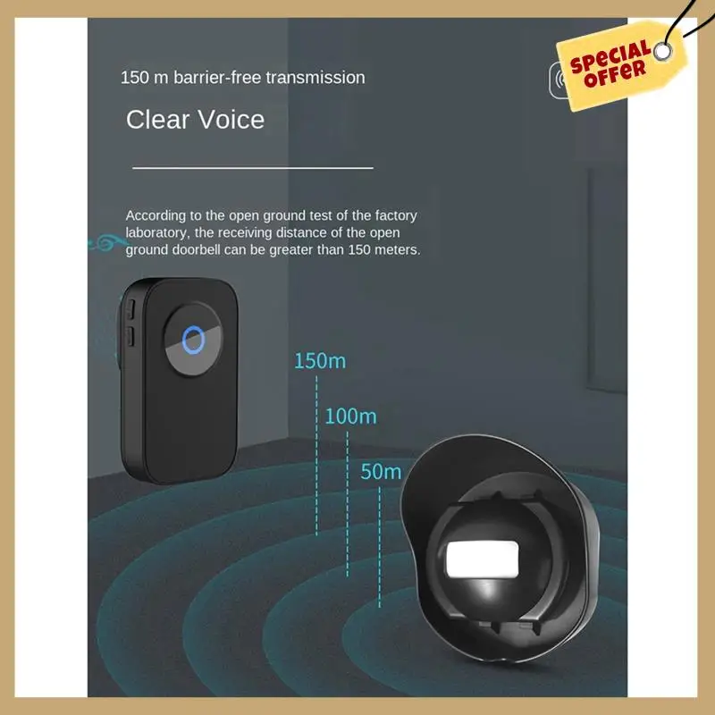 Беспроводной водонепроницаемый дверной звонок «два в одном», инфракрасный индукционный дверной звонок для человеческого тела, напоминание о магазине, приветственное устройство, вилка стандарта США, простота в использовании