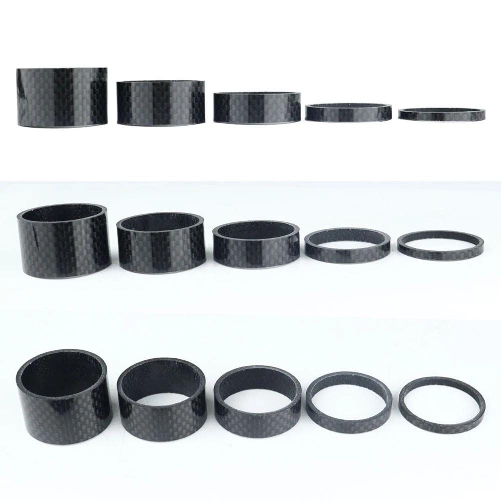 Efficiently Designed Carbon Fiber Headset Spacers Five Sizes Available for Better Control on Your Mountain Bike